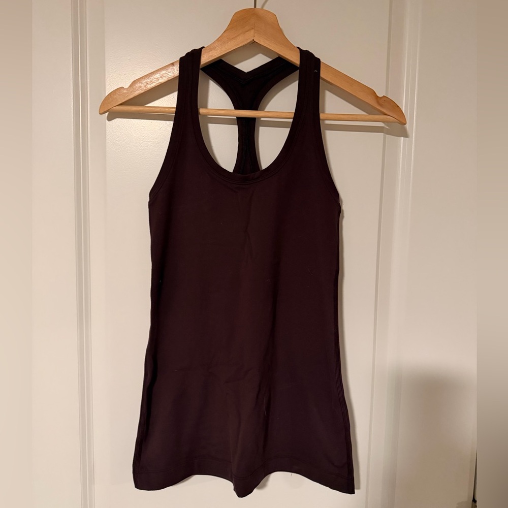 Lululemon dark plum/purple razorback tank top